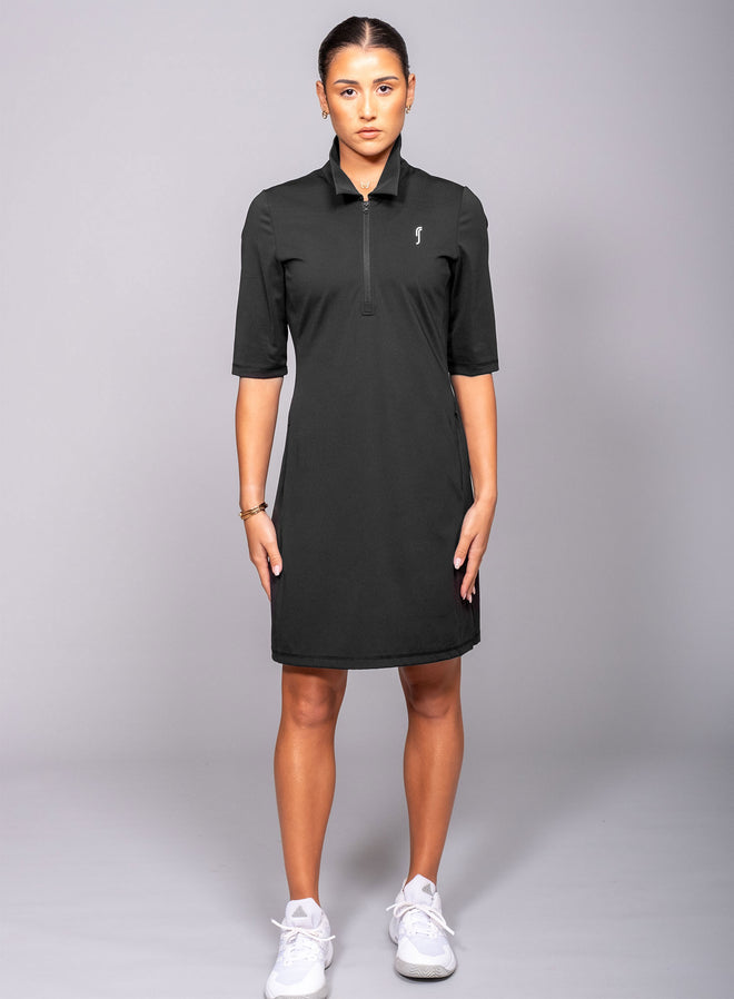 Women's Zip Front Dress black