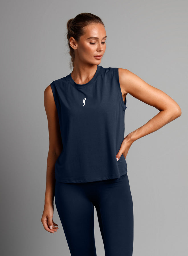 Women's Paris Relaxed Tank Top Navy